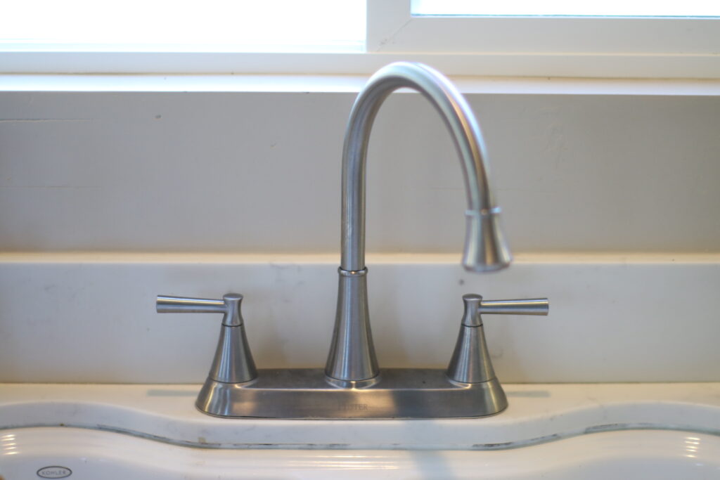 Pfister kitchen faucet with two handles