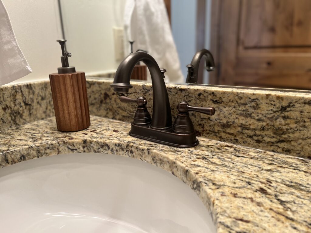 undermount sink in the bathroom