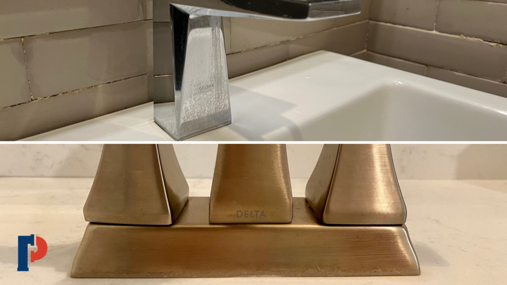 base of faucets showing single hole vs centerset faucets
