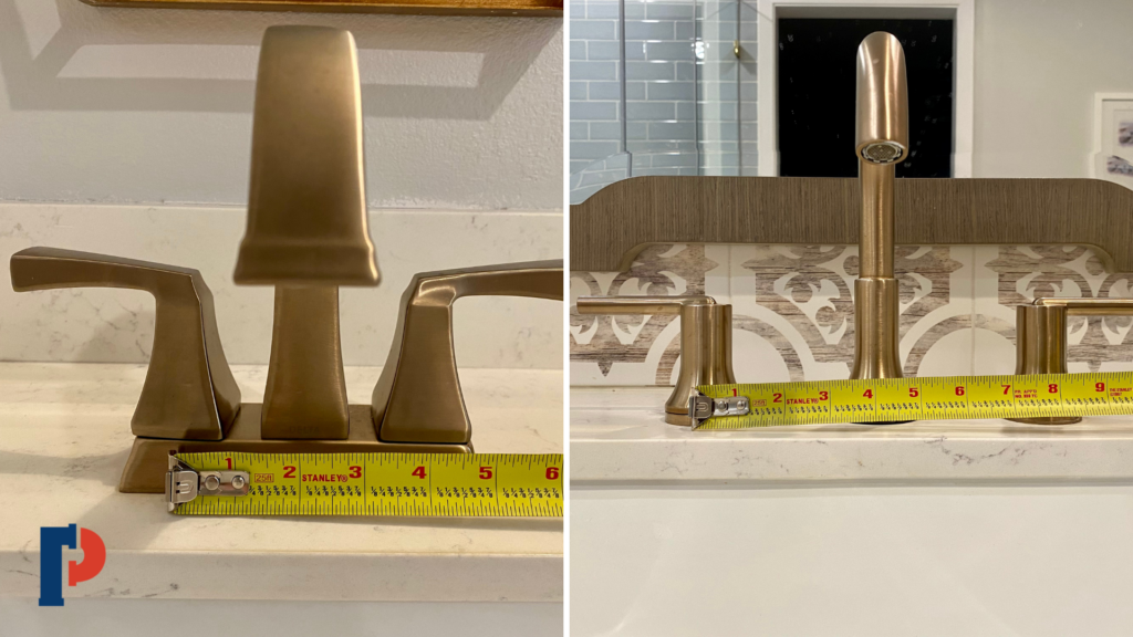 side by side centerset vs widespread faucet measurement